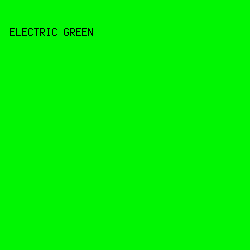 00F602 - Electric Green color image preview
