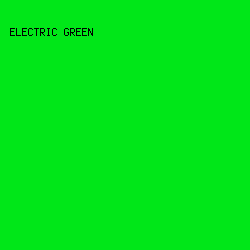 00e718 - Electric Green color image preview