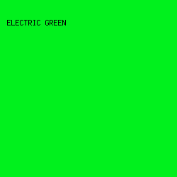 00f11d - Electric Green color image preview