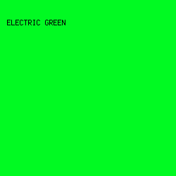 00fa22 - Electric Green color image preview