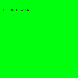 00ff0c - Electric Green color image preview
