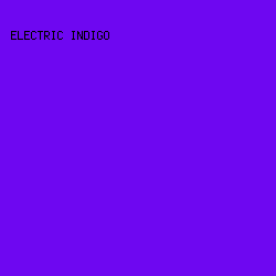 6E07F1 - Electric Indigo color image preview