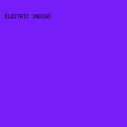 761ef8 - Electric Indigo color image preview