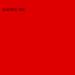 DE0000 - Electric Red color image preview