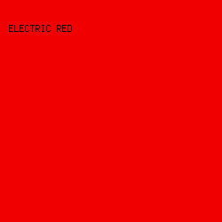F00000 - Electric Red color image preview