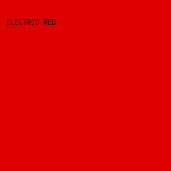 dd0000 - Electric Red color image preview