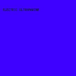 3e00ff - Electric Ultramarine color image preview