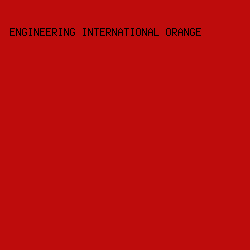 BE0C0C - Engineering International Orange color image preview