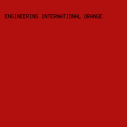 b20f0f - Engineering International Orange color image preview