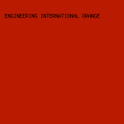 ba1b00 - Engineering International Orange color image preview