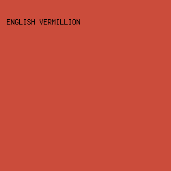 CB4C3B - English Vermillion color image preview