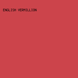cc444b - English Vermillion color image preview