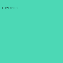 4CD8B5 - Eucalyptus color image preview