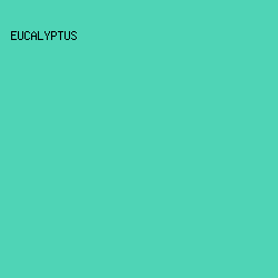 4FD4B6 - Eucalyptus color image preview