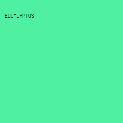 4FF0A2 - Eucalyptus color image preview