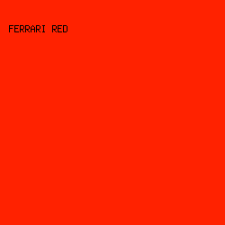 FF2200 - Ferrari Red color image preview