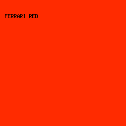 FF2B00 - Ferrari Red color image preview