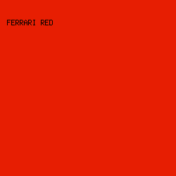 e71e02 - Ferrari Red color image preview