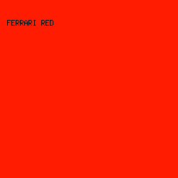 ff1c00 - Ferrari Red color image preview