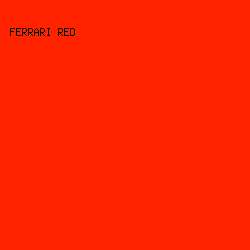 ff2300 - Ferrari Red color image preview