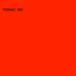 ff2400 - Ferrari Red color image preview
