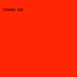 ff2606 - Ferrari Red color image preview