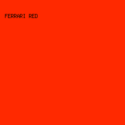 ff2900 - Ferrari Red color image preview