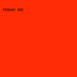 ff2c05 - Ferrari Red color image preview