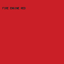 CA1F26 - Fire Engine Red color image preview