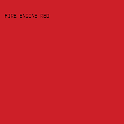 CD1F28 - Fire Engine Red color image preview