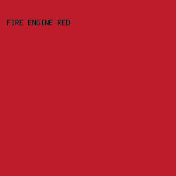 bf1c2b - Fire Engine Red color image preview