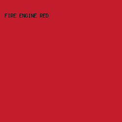 c31c2c - Fire Engine Red color image preview