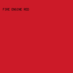 cc1a28 - Fire Engine Red color image preview