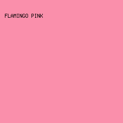 fa8fab - Flamingo Pink color image preview