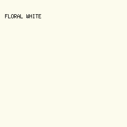 fcfbed - Floral White color image preview