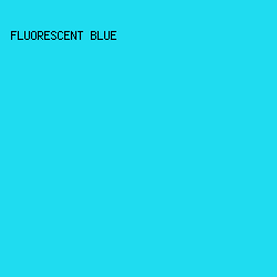 1FDCF0 - Fluorescent Blue color image preview