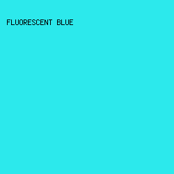 2CE9EC - Fluorescent Blue color image preview