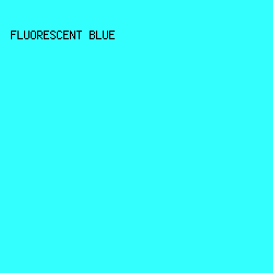 33ffff - Fluorescent Blue color image preview