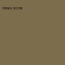 7c6d4d - French Bistre color image preview