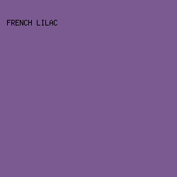7B5A91 - French Lilac color image preview