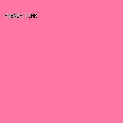 FF76A4 - French Pink color image preview