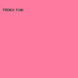 fe7a9f - French Pink color image preview