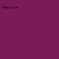 7A1B56 - French Plum color image preview