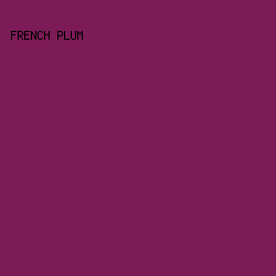 7C1B57 - French Plum color image preview