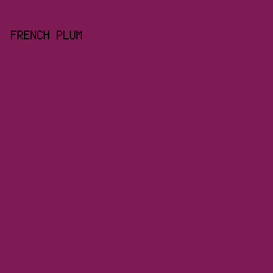 7F1B54 - French Plum color image preview