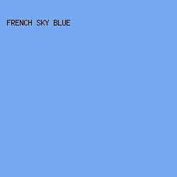 75AAF0 - French Sky Blue color image preview