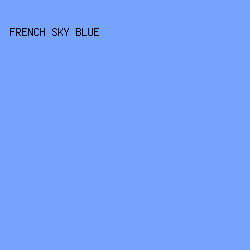76A3FB - French Sky Blue color image preview