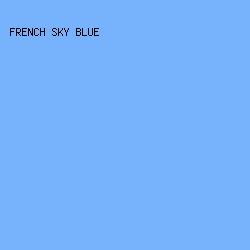 76B3FC - French Sky Blue color image preview