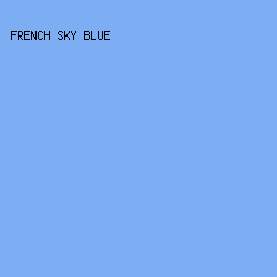7DAEF3 - French Sky Blue color image preview