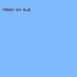 7DBBFE - French Sky Blue color image preview